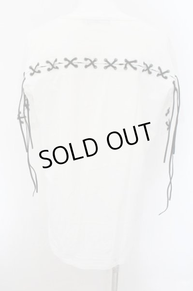 画像2: CIVARIZE / Strain バックレースアップTシャツ 46 ホワイト O-24-10-29-056-CI-ts-YM-ZT220 (2)