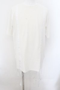 FUGA / ストラップBIG Tシャツ 46 ホワイト O-24-10-29-057-FU-ts-YM-ZT318