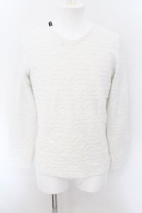 BUFFALO BOBS / PAISLEY BLISTER（ペイズリーブリスター）Ｖネックカットソー 1-2 ホワイト O-24-10-29-058-BU-ts-YM-ZT318
