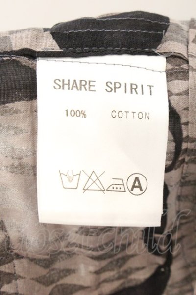 画像4: SHARE SPIRIT / シルエット総柄バックスリットブラウス 36 グレー（ピンク系） O-24-10-29-061-SH-sh-YM-ZT294