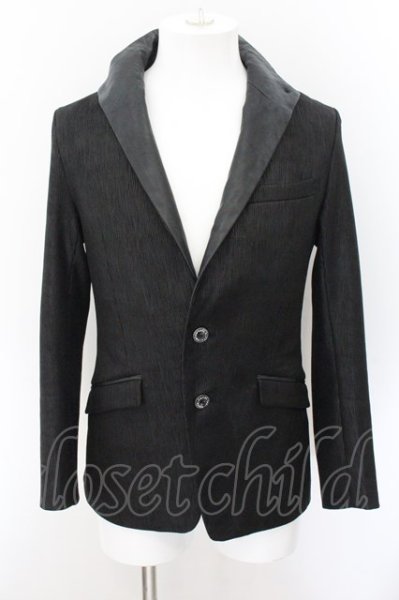 画像1: BUFFALO BOBS / COZZA-LEATHER LOOK(コッザ レザールック)イタリアンカラージャケット 1-2 ブラック O-24-10-29-007-BU-ja-YM-ZT318 (1)