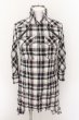 画像1: LGB / SHIRT-G/DRESS　七部袖シャツワンピース 0（レディース） ピンクｘブラックｘブルー O-24-10-29-069-LG-sh-YM-ZT167 (1)