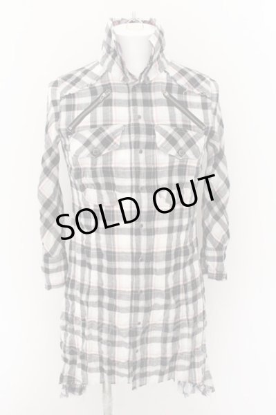画像1: LGB / SHIRT-G/DRESS　七部袖シャツワンピース 0（レディース） ピンクｘブラックｘブルー O-24-10-29-069-LG-sh-YM-ZT167 (1)