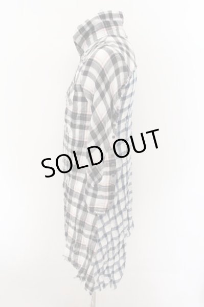 画像3: LGB / SHIRT-G/DRESS　七部袖シャツワンピース 0（レディース） ピンクｘブラックｘブルー O-24-10-29-069-LG-sh-YM-ZT167 (3)