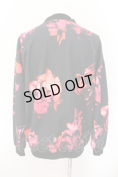 画像2: CIVARIZE / Arcadia フラワー総柄ブルゾンジャケト 46 ブラックｘレッド O-24-10-29-009-CI-ou-YM-OS (2)