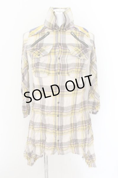 画像1: LGB / SHIRT-G/DRESS　七部袖シャツワンピース 0（レディース） イエロー O-24-10-29-081-LG-sh-YM-ZT032 (1)