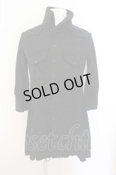 画像1: LGB / SHIRT-G/DRESS　七部袖シャツワンピース 1（レディース） ブラック O-24-10-29-083-LG-sh-YM-OS (1)