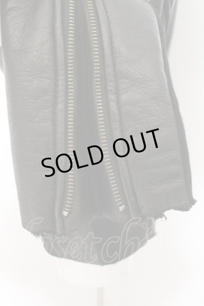 画像4: 14th Addiction / シープスキンボンディングフーデッドライダースブルゾンジャケット 2 ブラック O-24-10-29-092-14-ou-YM-OS (4)