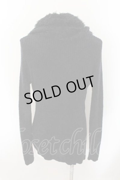 画像2: CIVARIZE / ドレープネックフェザーヤーンニット 46 ブラック O-24-10-29-012-CI-to-YM-OS (2)