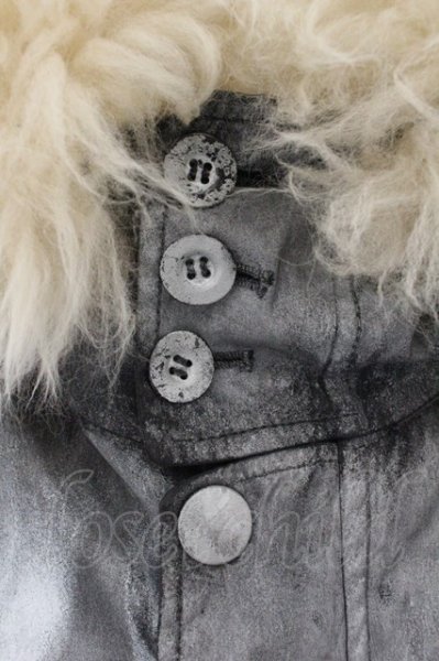 画像2: LGB / PIROT ファーコート  シルバー O-24-10-29-095-LG-ou-YM-ZT-M007 (2)