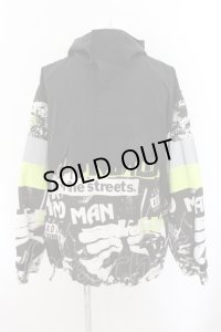MISHKA / アノラックパーカー  ブラックｘシルバーｘネオンイエロー O-24-10-29-015-KU-to-YM-ZT320