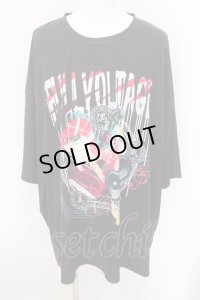 CIVARIZE / グラビティコラボ　楽しさ♪FULLVOLTAAAGE!!! BIG Tシャツ  ブラック O-24-10-29-018-CI-ts-YM-ZT294