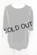 CIVARIZE / レースアップZIPデザインビッグTシャツ F ブラック O-24-10-29-026-CI-ts-YM-OS