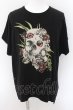 画像1: JURY BLACK / ボタニカルスカルイレヘムBIG Tシャツ  ブラック O-24-10-29-028-JU-ts-YM-ZT319 (1)