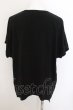画像2: JURY BLACK / ボタニカルスカルイレヘムBIG Tシャツ  ブラック O-24-10-29-028-JU-ts-YM-ZT319 (2)