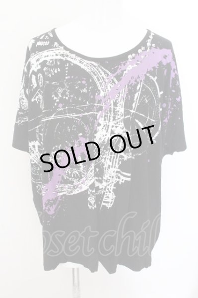 画像1: CIVARIZE / 金具装飾襟プリントワイドトップス F ブラック O-24-10-29-029-CI-ts-YM-OS (1)