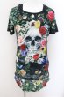 画像1: CIVARIZE / フラワースカルTEE&総柄タンク2Pセット 44 ブラック O-24-10-29-031-CI-to-YM-ZT218 (1)