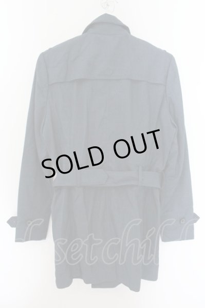 画像3: Black by VANQUISH / スプリングライトトレンチコート M ネイビー O-24-10-31-005-Bl-ja-YM-ZT1104 (3)