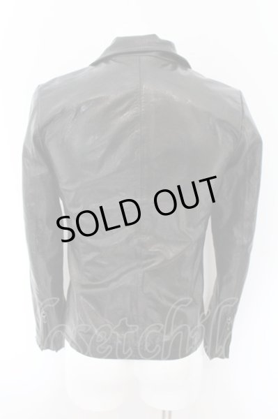 画像4: FUGA / Wisteria ゴートレザーシングルライダースジャケット 44 ブラック O-24-10-31-001-FU-ja-YM-ML009 (4)