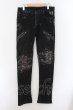 画像1: LGB / S-WOLF ステッチバイカーデニムパンツ 29 ブラック O-24-10-31-015-LG-pa-YM-ZT250 (1)