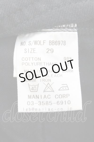 画像4: LGB / S-WOLF ステッチバイカーデニムパンツ 29 ブラック O-24-10-31-015-LG-pa-YM-ZT250 (4)