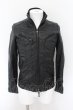画像1: FUGA / VINTAGE COW HIDE STAND COLLAR SINGLE RIDERS ジャケット（riri） 46 ブラック O-24-10-31-002-FU-ja-YM-ML008 (1)