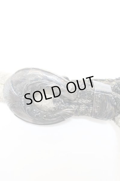 画像2: IFSIXWASNINE / BELT ベルト  アンティークブラックｘアイボリー O-24-10-31-020-IF-rg-YM-OS (2)