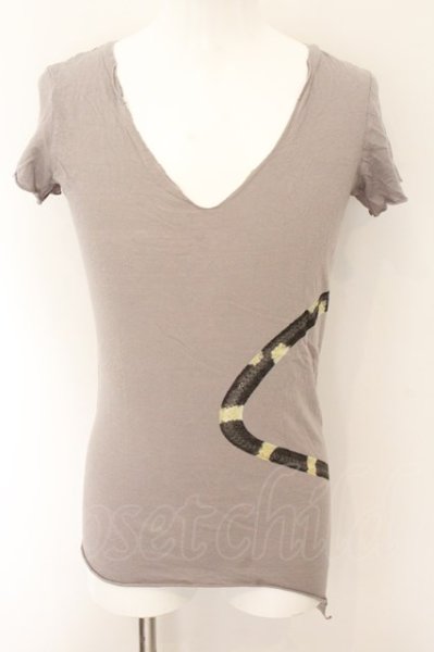 画像1: IFSIXWASNINE / ZIGZAG/HSV Tシャツ 0（レディース） グレージュ O-24-11-01-032-IF-ts-YM-ZT327 (1)