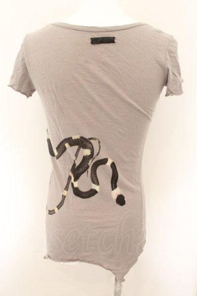 画像2: IFSIXWASNINE / ZIGZAG/HSV Tシャツ 0（レディース） グレージュ O-24-11-01-032-IF-ts-YM-ZT327 (2)