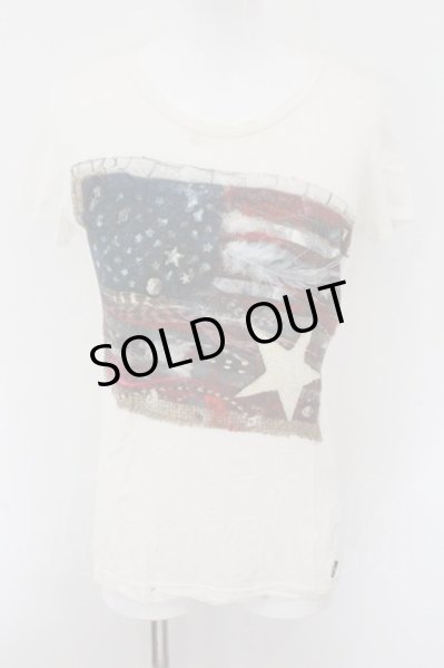 画像1: LGB / AMERICAN FLAG ONE STAR-FP/M Tシャツ【メンズ1】 1 ホワイト O-24-11-01-036-LG-ts-YM-ZT327 (1)