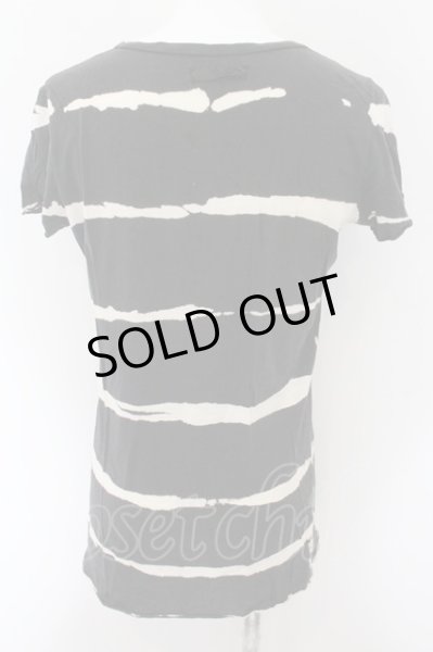 画像3: IFSIXWASNINE / HSV/M ブリーチボーダーカットソー【メンズ1】 1 ブラック O-24-11-01-038-IF-ts-YM-ZT265 (3)