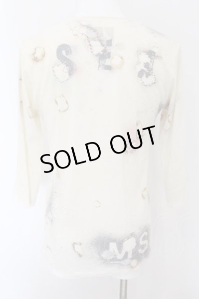 画像2: maxsix / デビルリップ五分袖カットソー L アイボリー O-24-11-01-005-ma-to-YM-OS (2)