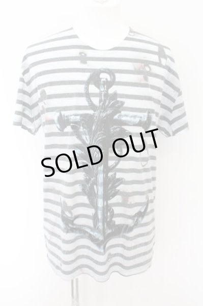 画像1: maxsix / アンカーボーダーTシャツ XL ブルー O-24-11-01-018-ma-ts-YM-ZT265 (1)