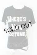 Roen / DISNEYコラボデストロイTシャツ  ブラック O-24-11-01-027-Ro-ts-YM-OS