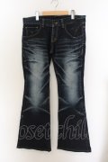 TORNADO MART / Wオーシャンベルボトム デニムパンツ L インディゴ O-24-11-09-030-TO-pa-YM-ZT054