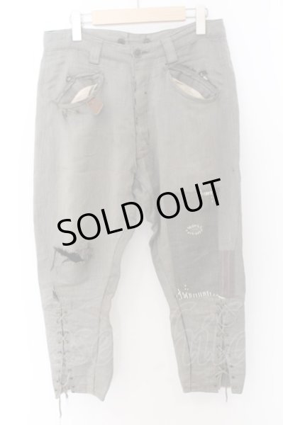 画像1: SHARE SPIRIT / ユーズドカスタムレースアップジョッパーズパンツ 44 オリーブ系グレー O-24-11-09-035-SH-pa-YM-ZT222 (1)