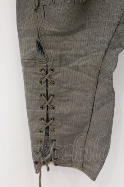 画像2: SHARE SPIRIT / ユーズドカスタムレースアップジョッパーズパンツ 44 オリーブ系グレー O-24-11-09-035-SH-pa-YM-ZT222 (2)