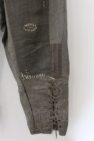 画像7: SHARE SPIRIT / ユーズドカスタムレースアップジョッパーズパンツ 44 オリーブ系グレー O-24-11-09-035-SH-pa-YM-ZT222 (7)