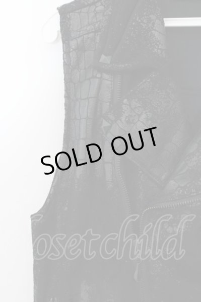 画像3: Xfrm / フェイクスウェードエンボスライダースベスト 2 ブラック O-24-11-09-006-Xf-to-YM-OS (3)