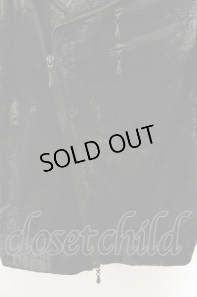 画像4: Xfrm / フェイクスウェードエンボスライダースベスト 2 ブラック O-24-11-09-006-Xf-to-YM-OS (4)