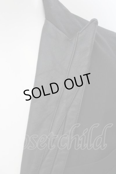 画像2: FUGA / カウレザードラペルテーラードジャケット 46 ブラック O-24-11-09-002-FU-ja-YM-ZT-ML003 (2)