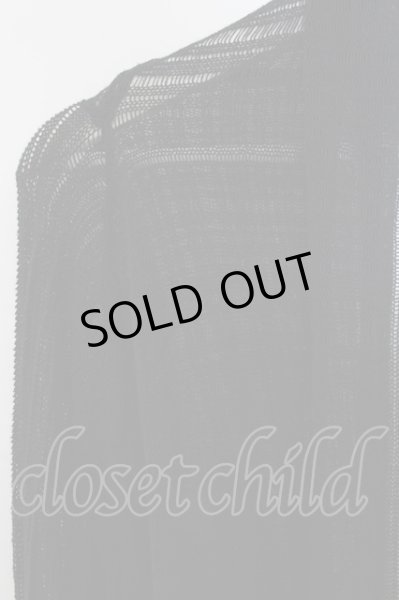 画像2: CIVARIZE / Wake 2way アシンメトリー透けニットカーディガン 46 ブラック O-24-11-09-018-CI-to-YM-OS (2)