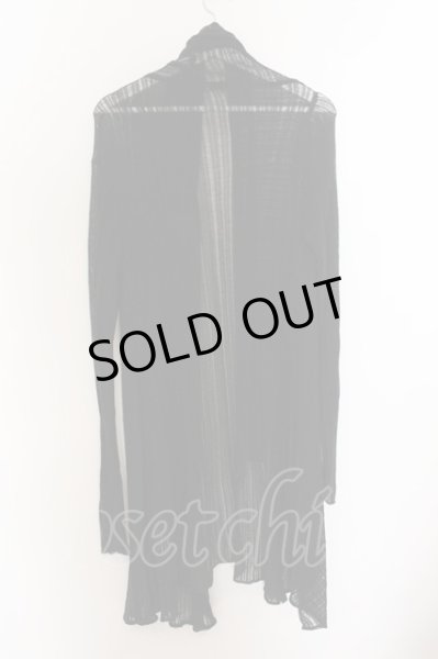 画像3: CIVARIZE / Wake 2way アシンメトリー透けニットカーディガン 46 ブラック O-24-11-09-018-CI-to-YM-OS (3)