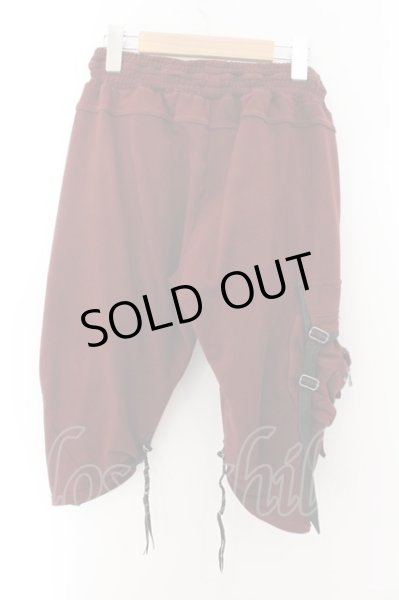 画像3: KMRii / レザーパイピングクロップドスウェットパンツ 1 ワイン O-24-11-10-033-KM-pa-YM-ZT200 (3)