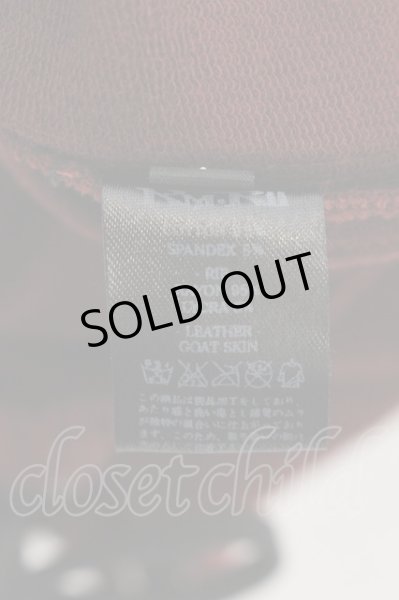 画像4: KMRii / レザーパイピングクロップドスウェットパンツ 1 ワイン O-24-11-10-033-KM-pa-YM-ZT200 (4)