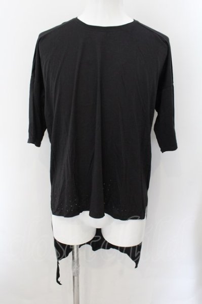 画像2: KMRii / World's End Social Club S/Sトップス ONE ブラック O-24-11-10-005-KM-sh-YM-ZT284 (2)