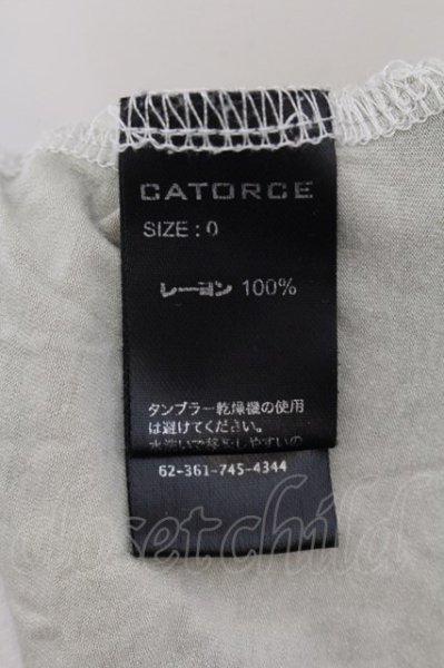 画像3: CATORCE / オーバーデストロイポンチョTシャツ  ライトブルーグレイ O-24-11-10-006-CA-to-YM-ZT284 (3)