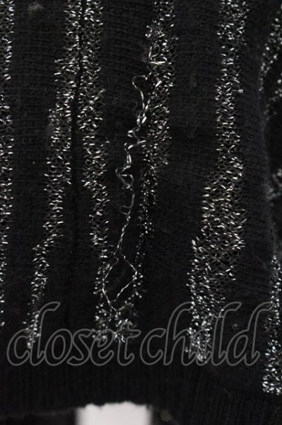 画像3: NO ID. BLACK / ドレープニットカーディガン ONE ブラックｘシルバー O-24-11-10-064-NO-to-YM-ZT109 (3)
