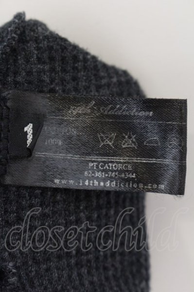 画像3: 14th Addiction / ショダープリントワッフルタンクトップ 1 グレー O-24-11-10-065-14-to-YM-ZT285 (3)