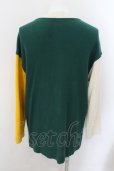 画像2: ZARA / スクールカーディガン EU L グリーンｘイエローｘアイボリー O-24-11-10-072-ZA-to-YM-ZT240 (2)